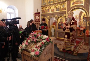 Божественная литургия в храме в честь Рождества Христова с. Рыбушка Саратовского района