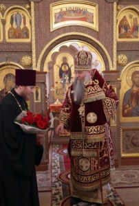 Божественная литургия в храме в честь Рождества Христова с. Рыбушка Саратовского района