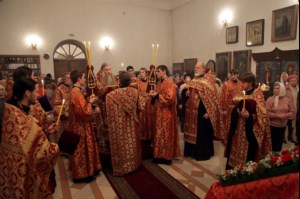 Всенощное бдение в Благовещенском храме г. Вольска