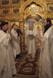Крещальная Литургия в Свято-Троицком соборе Саратова