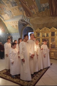 Крещальная Литургия в Свято-Троицком соборе Саратова