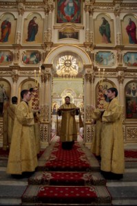 Божественная литургия в Свято-Покровском соборе г.Саратова