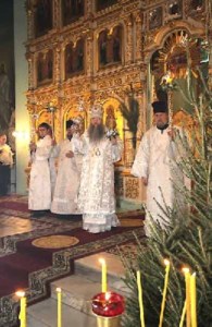 Рождественское богослужение в Духосошественском кафедральном соборе Саратова
