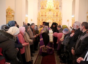 Божественная литургия в Свято-Троицком кафедральном соборе г. Вольска