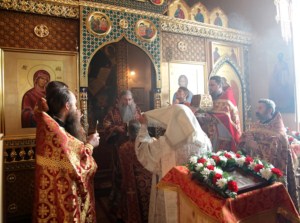 Божественная литургия в храме во имя святых мучениц Веры, Надежды, Любови и матери их Софии п. Cветлый Татищевского р-на