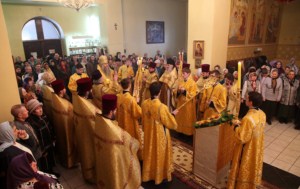 Божественная литургия в Свято-Андреевском храме г. Маркса