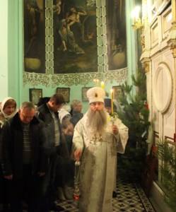 Рождественское богослужение в Духосошественском кафедральном соборе г. Саратова