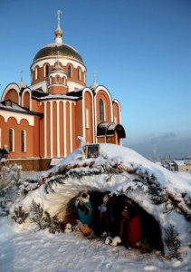 Божественная литургия в храме во имя святых мучеников 14000 младенцев, от Ирода в Вифлееме избиенных, Свято-Алексиевского женского монастыря г. Саратова