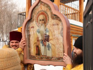 Встреча иконы священномученика Харалампия