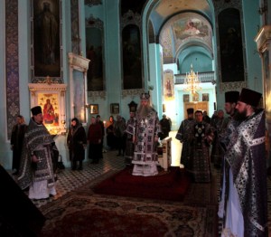 Литургия Преждеосвященных Даров в Духосошественском кафедральном соборе г. Саратова