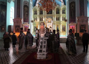 Литургия Преждеосвященных Даров в Духосошественском кафедральном соборе г. Саратова