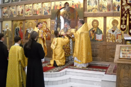 Божественная литургия в храме во имя святителя Спиридона Тримифунтского г. Нея Костромской области