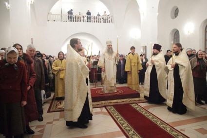 Всенощное бдение в храме в честь Рождества Христова г. Саратова