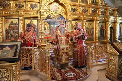 Божественная литургия в Свято-Троицком соборе г. Саратова