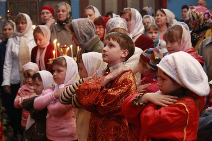 Божественная литургия в Свято-Воскресенском храме г. Пугачева