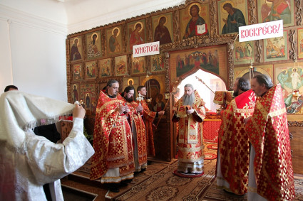 Божественная литургия в храме в честь Преображения Господня г. Балашова